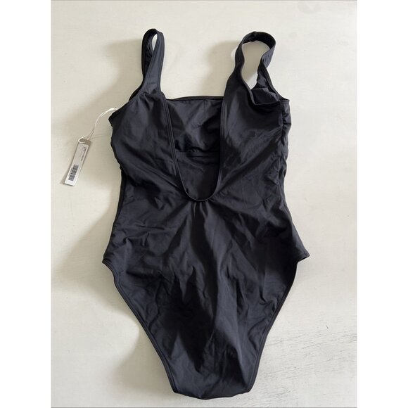 NWT Everlane ReNew Womens Square Neck One Piece Swimsuit Medium Padded Black - Picture 2 of 14